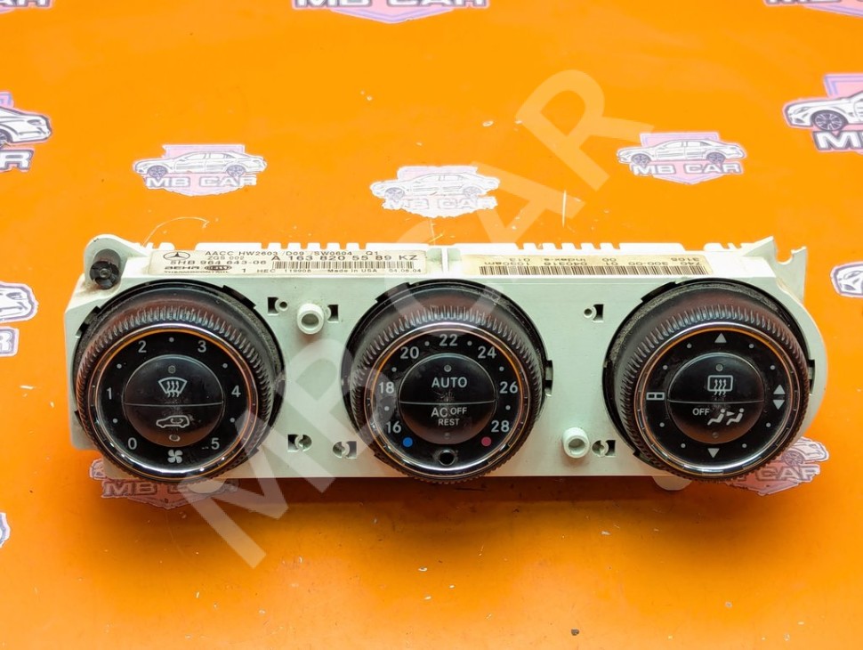 Панель управления климатом MERCEDES-BENZ M-класс W163 рестайлинг (2001 - 2005) фото 1 &mdash; Разборка Мерседес