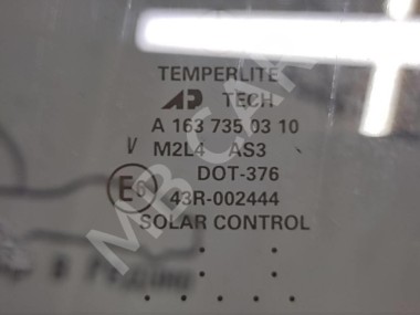 Стекло заднее левое MERCEDES-BENZ M-класс W163 (1997 - 2001) — Разборка Мерседес