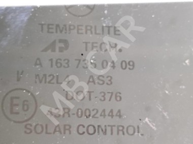 Стекло заднее правое MERCEDES-BENZ M-класс W163 рестайлинг (2001 - 2005) — Разборка Мерседес