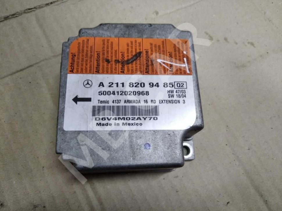 Блок AIRBAG MERCEDES-BENZ E-класс W211/S211 (2002 - 2006) фото 1 — Разборка Мерседес
