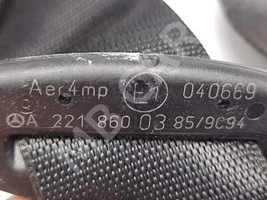 Ремень безопасности задний левый MERCEDES-BENZ S-класс W221 рестайлинг (2009 - 2013) — Разборка Мерседес