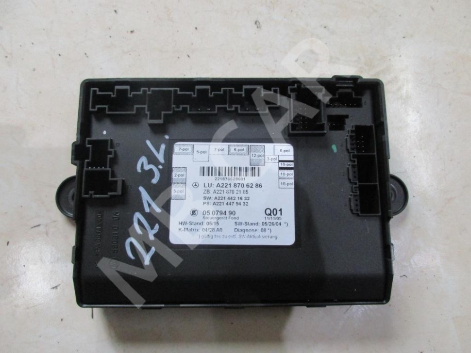 Блок двери MERCEDES-BENZ S-класс W221 (2005 - 2009) фото 1 &mdash; Разборка Мерседес