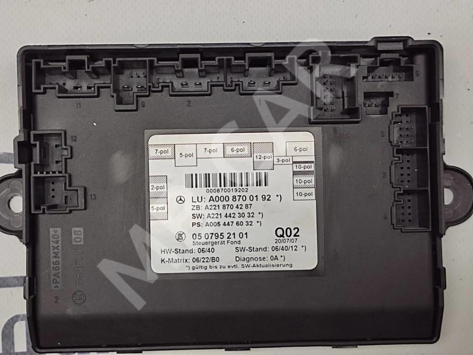 Блок двери MERCEDES-BENZ S-класс W221 (2005 - 2009) фото 1 &mdash; Разборка Мерседес