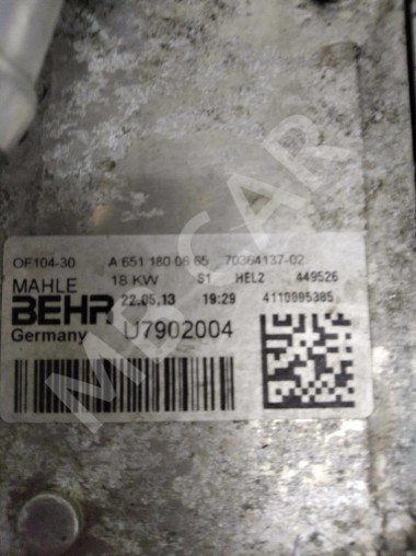 Теплообменник MERCEDES-BENZ Vito W639 рестайлинг (2010 - 2014) — Разборка Мерседес